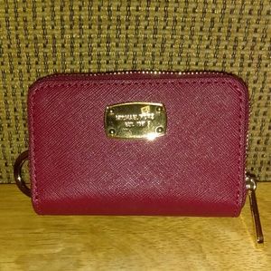 Michael Kors Case Coin Purse Wallet Cherry Red